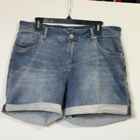 Lane Bryant Blue Jean Cuffed Leg Short Shorts - Picture 4 of 13